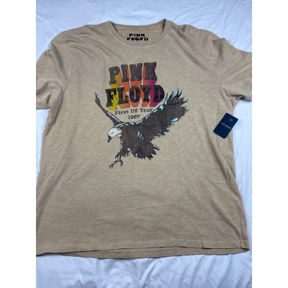 Lucky Brand Pink Floyd First US Tour 1967 Eagle Graphic Tee Tan XXL 7M85442 NEW